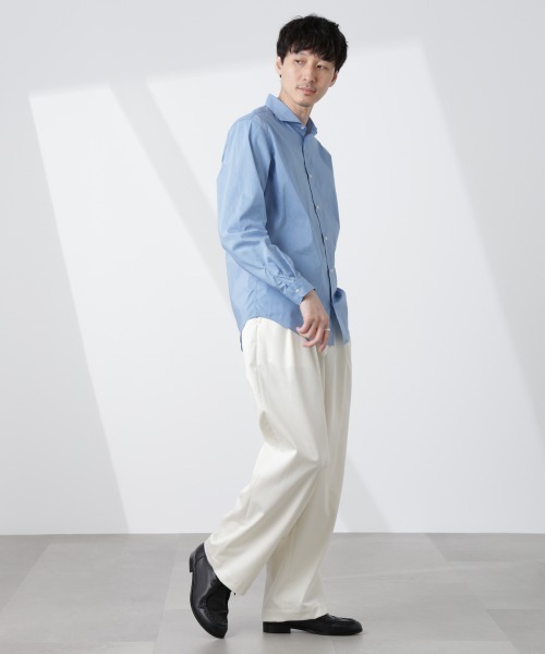 NANO universe(ナノユニバース)の「「ICE FLOW LINEN」カッタウェイシャツ 長袖(シャツ/ブラウス・メンズ・サックスブルー/ネイビー/ホワイト・S/M/L)」の15枚目の写真