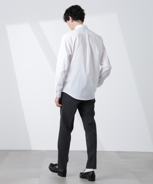 NANO universe(ナノユニバース)の「「ICE FLOW LINEN」カッタウェイシャツ 長袖(シャツ/ブラウス・メンズ・サックスブルー/ネイビー/ホワイト・S/M/L)」の10枚目の写真