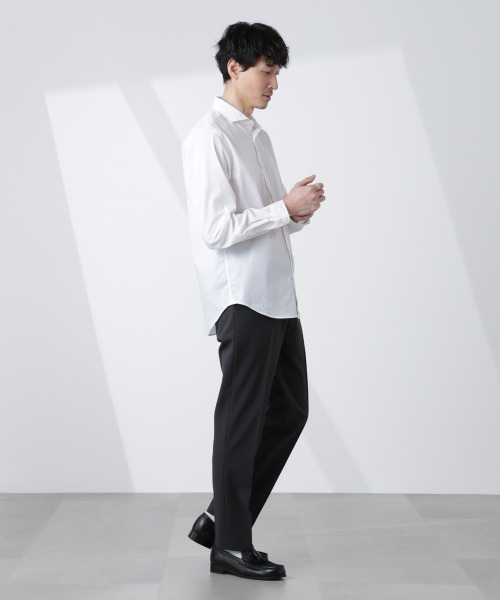 NANO universe(ナノユニバース)の「「ICE FLOW LINEN」カッタウェイシャツ 長袖(シャツ/ブラウス・メンズ・サックスブルー/ネイビー/ホワイト・S/M/L)」の9枚目の写真