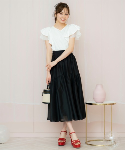 WILLSELECTION ギャザー切替シアースカート WILLSELECTION｜ギャザー切替シアースカート | Rakuten Fashion