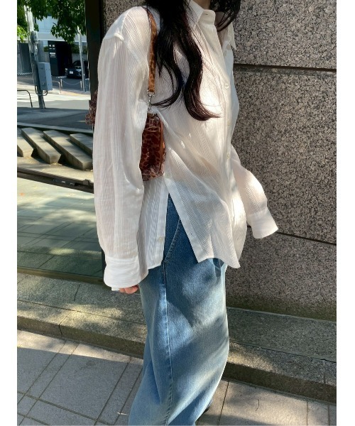 Lily Bearシアーオーバーシャツ(シャツ・ブラウス)｜トップス