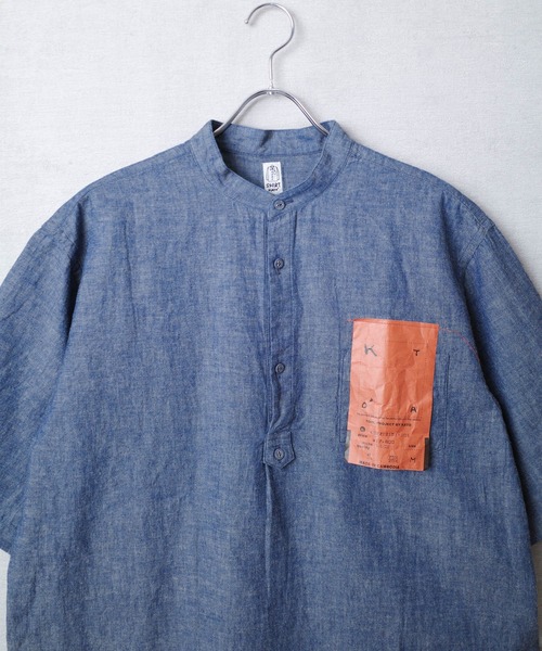 KATO`（カトー）の「【KATO'/カトー】221 シャンブレー プルオーバー KS2212151（Tシャツ/カットソー・メンズ・インディゴブルー/ホワイト・SMALL/MEDIUM/LARGE）」の3枚目の写真