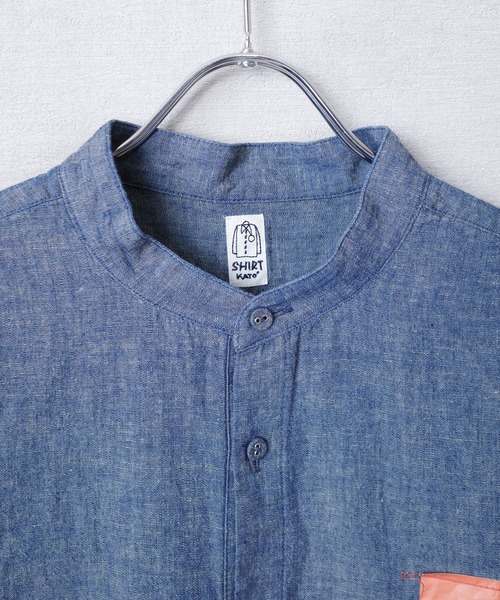 KATO`（カトー）の「【KATO'/カトー】221 シャンブレー プルオーバー KS2212151（Tシャツ/カットソー・メンズ・インディゴブルー/ホワイト・SMALL/MEDIUM/LARGE）」の4枚目の写真