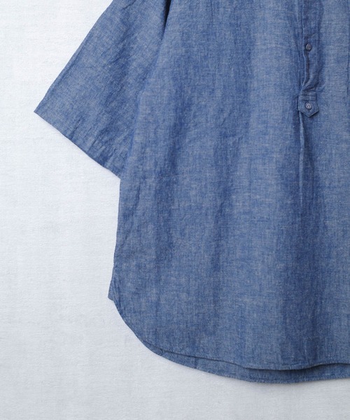 KATO`（カトー）の「【KATO'/カトー】221 シャンブレー プルオーバー KS2212151（Tシャツ/カットソー・メンズ・インディゴブルー/ホワイト・SMALL/MEDIUM/LARGE）」の5枚目の写真