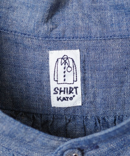 KATO`（カトー）の「【KATO'/カトー】221 シャンブレー プルオーバー KS2212151（Tシャツ/カットソー・メンズ・インディゴブルー/ホワイト・SMALL/MEDIUM/LARGE）」の7枚目の写真