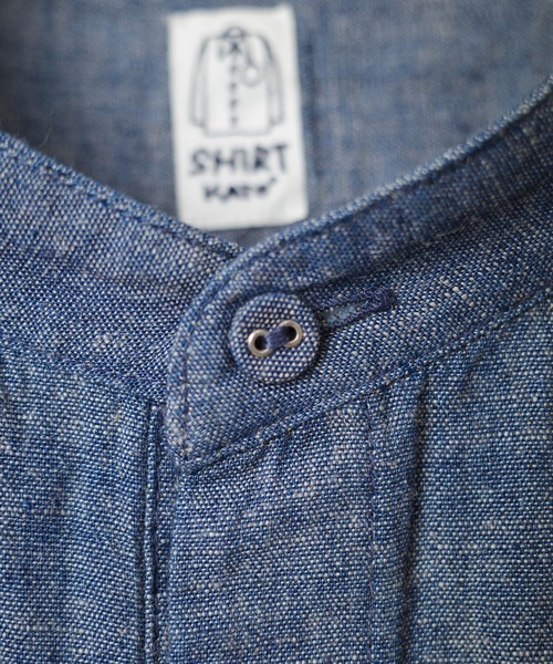 KATO`（カトー）の「【KATO'/カトー】221 シャンブレー プルオーバー KS2212151（Tシャツ/カットソー・メンズ・インディゴブルー/ホワイト・SMALL/MEDIUM/LARGE）」の8枚目の写真