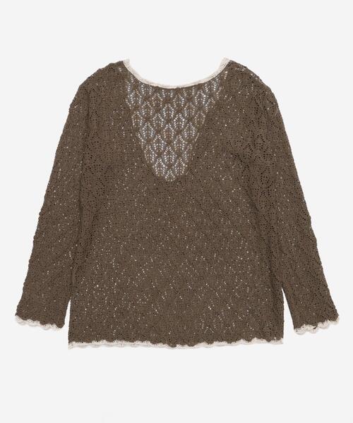 dispark（ディスパーク）の「DISPARK/バックレースアップBIGニット（Tシャツ/カットソー・レディース・ベージュ/ブラウン・FREE）」の21枚目の写真