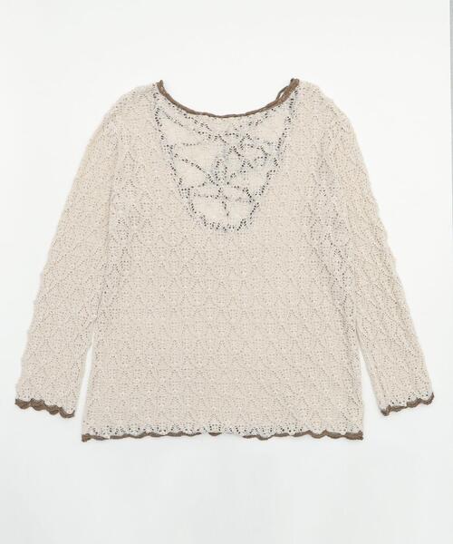 dispark（ディスパーク）の「DISPARK/バックレースアップBIGニット（Tシャツ/カットソー・レディース・ベージュ/ブラウン・FREE）」の20枚目の写真