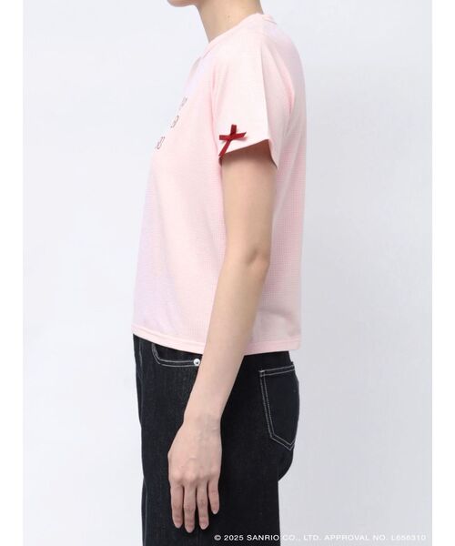 merry jenny（メリージェニー）の「【メロクロコラボ】My MelodyミニギンガムTee（Tシャツ/カットソー・レディース・ブルー/ピンク/レッド・FREE）」の5枚目の写真