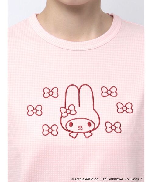 merry jenny（メリージェニー）の「【メロクロコラボ】My MelodyミニギンガムTee（Tシャツ/カットソー・レディース・ブルー/ピンク/レッド・FREE）」の7枚目の写真
