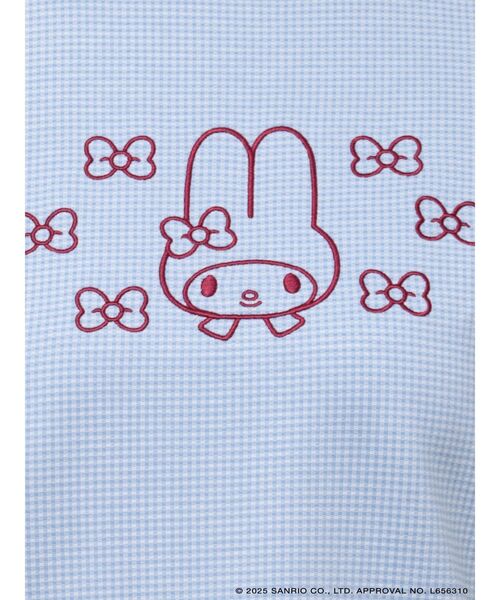merry jenny（メリージェニー）の「【メロクロコラボ】My MelodyミニギンガムTee（Tシャツ/カットソー・レディース・ブルー/ピンク/レッド・FREE）」の12枚目の写真