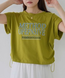 【 cunii 】 ロゴプリントルーズTシャツ