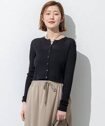 23区　半袖　カーディガン　クルーネック　大きいサイズ　黒 送料無料 カーディガン メンズ 大きいサイズ 半袖 プリント T