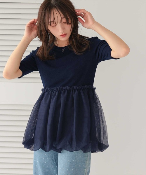 セール】バルーンヘムハーフスリーブカットソー（Tシャツ