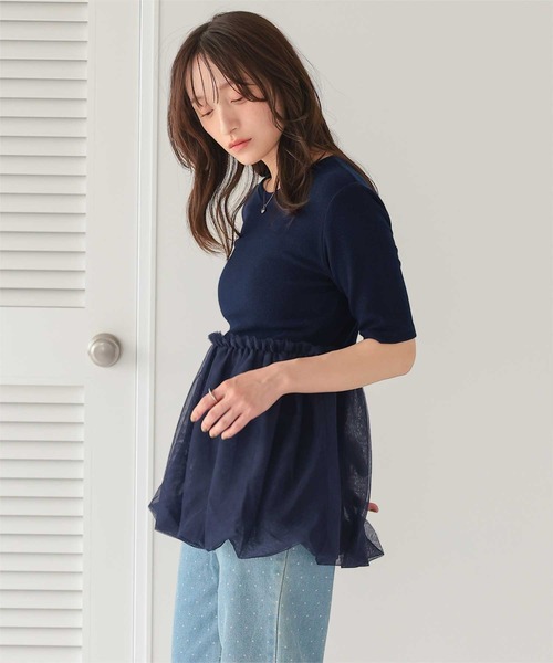 セール】バルーンヘムハーフスリーブカットソー（Tシャツ