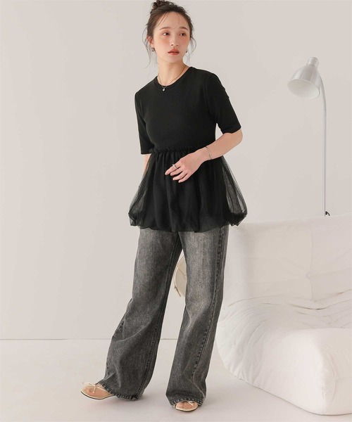 yori バルーンハーフスリーブカットソー yori バルーンハーフスリーブカットソー - トップスベストセラー