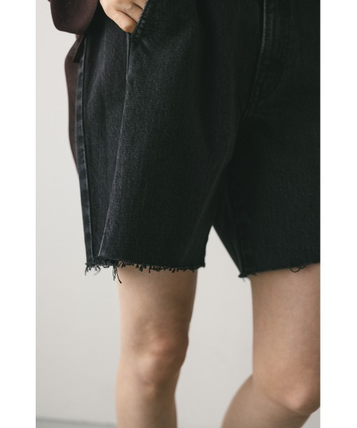 STYLEMIXER（スタイルミキサー）の「サイドタックハーフデニム（デニムパンツ・レディース・インディゴブルー/ブラック・SMALL/MEDIUM）」の12枚目の写真