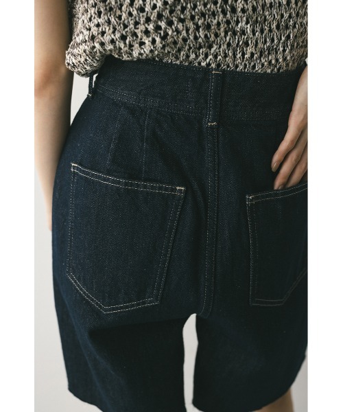 STYLEMIXER（スタイルミキサー）の「サイドタックハーフデニム（デニムパンツ・レディース・インディゴブルー/ブラック・SMALL/MEDIUM）」の18枚目の写真
