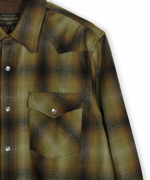 MEN'S BIGI（メンズビギ）の「【PENDLETON/ペンドルトン】別注オンブレチェックシャツ（シャツ/ブラウス・メンズ・ブラック/カーキ・03/02）」の17枚目の写真