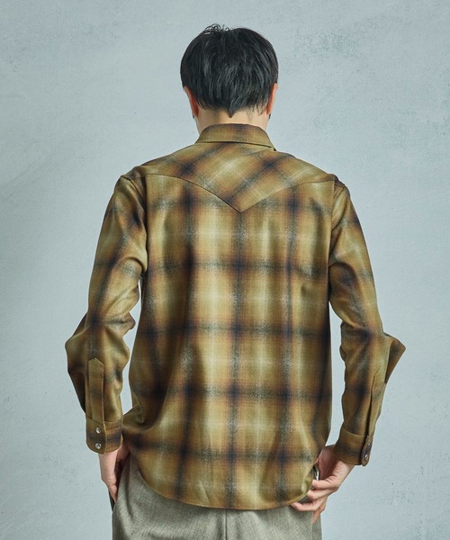 MEN'S BIGI（メンズビギ）の「【PENDLETON/ペンドルトン】別注オンブレチェックシャツ（シャツ/ブラウス・メンズ・ブラック/カーキ・03/02）」の6枚目の写真