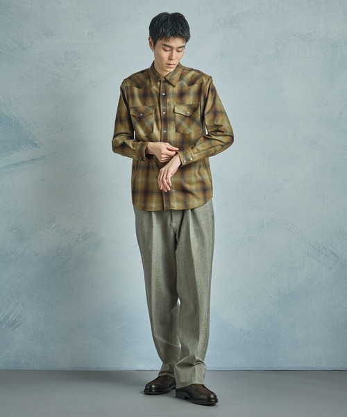 MEN'S BIGI（メンズビギ）の「【PENDLETON/ペンドルトン】別注オンブレチェックシャツ（シャツ/ブラウス・メンズ・ブラック/カーキ・03/02）」の7枚目の写真
