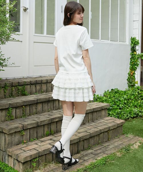 MAJESTIC LEGON(マジェスティックレゴン)の「リボンネコチャンTシャツ(Tシャツ/カットソー・レディース・ブラック系その他/ピンク系その他2/グレー系その他・MEDIUM)」の8枚目の写真