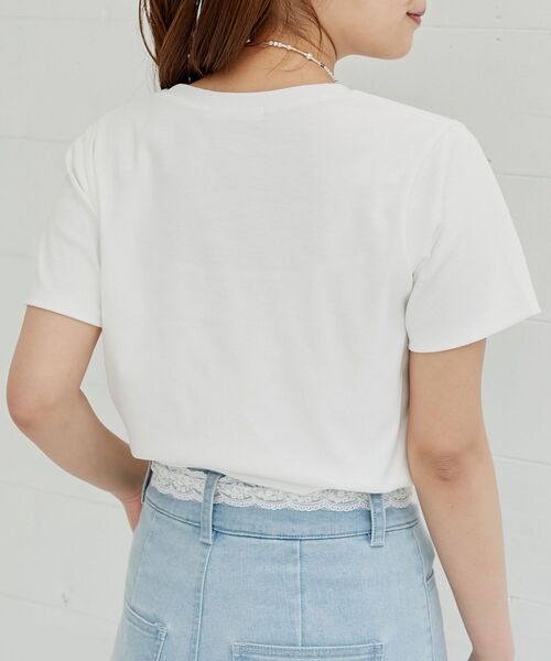 MAJESTIC LEGON(マジェスティックレゴン)の「リボンネコチャンTシャツ(Tシャツ/カットソー・レディース・ブラック系その他/ピンク系その他2/グレー系その他・MEDIUM)」の20枚目の写真