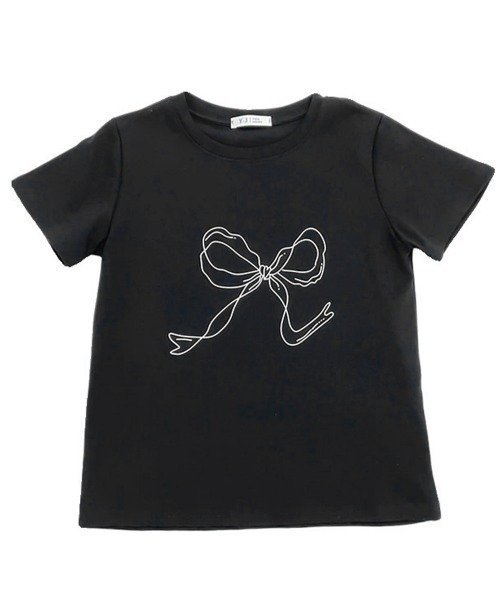 Miniministore（ミニミニストア）の「リボンプリントTシャツ レディース 半袖（Tシャツ/カットソー・レディース・ホワイト/ブラック・FREE）」の16枚目の写真