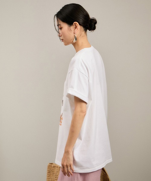 Over the Border グラフィックプリントTEE / レタリングTシャツ［洗える］ Over the Border グラフィックプリントTEE / レタリングTシャツ