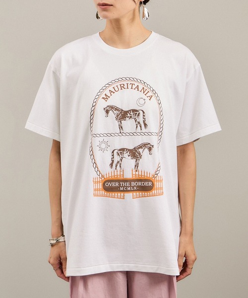 ETRO クラフィックフリントクルネックTシャツ 【関税込】 グラフィックプリントリンガービッグTシャツ[pm301