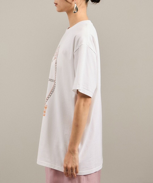 OVER THE BORDER ロゴプリントTシャツ / レタリングTシャツ Over the Border グラフィックプリントTEE / レタリングTシャツ