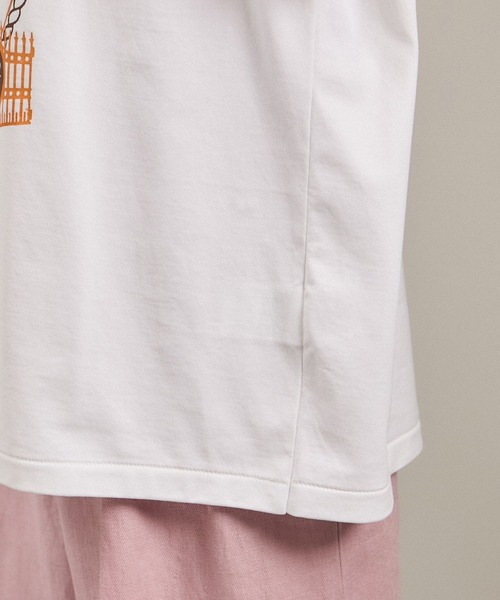 SALON adam et rope'（サロン アダム エ ロペ）の「Over the Border グラフィックプリントTEE / レタリングTシャツ［洗える］（Tシャツ/カットソー・レディース・チャコールグレー/ホワイト・FREE）」の16枚目の写真