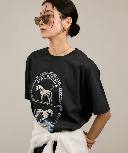 Over the Border グラフィックプリントTEE / レタリングTシャツ