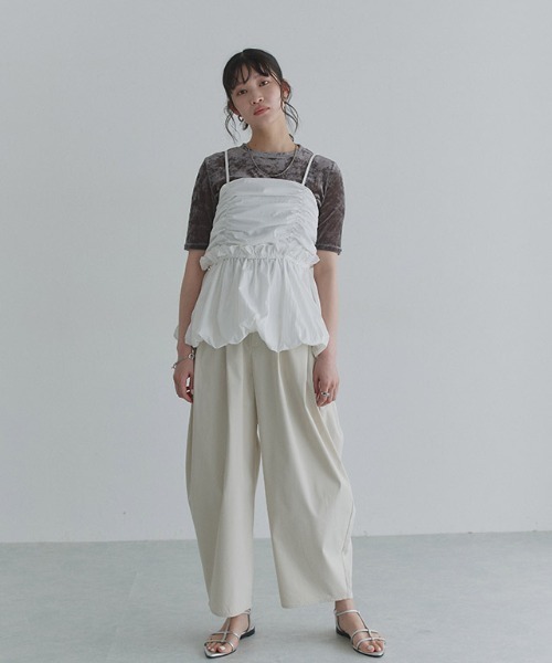 ECLAM(クラム)の「ストレッチ シアー ベロア Tシャツ(Tシャツ/カットソー・レディース・キナリ/グレー・M)」の21枚目の写真