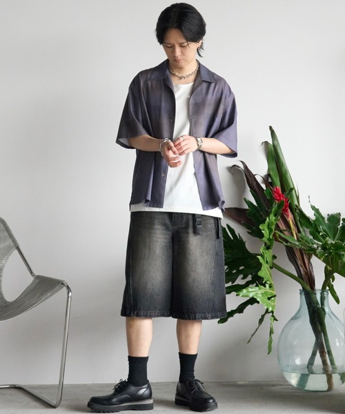 CURVED SEAM DENIM WIDE SHORTS（その他パンツ）｜WYM LIDNM