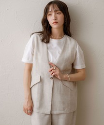 NOAHL（ノアル）の「【NOAHL】MIXリネンライクベスト（ベスト）」