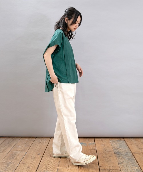 URCH RNA（アーチ アールエヌエー）の「R4355 10ozハイクパンツ（デニムパンツ・レディース・ダークインディゴブルー/アイボリー/ワンウォッシュ・FREE）」の18枚目の写真
