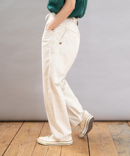 URCH RNA（アーチ アールエヌエー）の「R4355 10ozハイクパンツ（デニムパンツ・レディース・ダークインディゴブルー/アイボリー/ワンウォッシュ・FREE）」の9枚目の写真