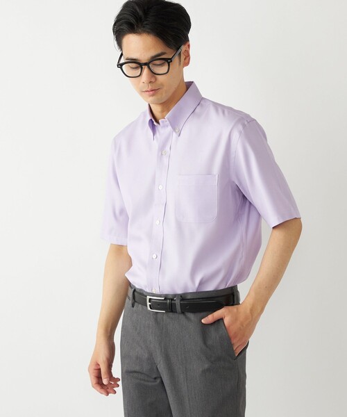 SHIPS Colors(シップス カラーズ)の「SHIPS Colors:SMART TECH(R) ノーアイロン ボタンダウン シャツ(ビジネスシャツ・メンズ・ピンク/ブラック/スカイブルー/オフホワイト/ブルー・SMALL/MEDIUM/LARGE/X-LARGE)」の5枚目の写真