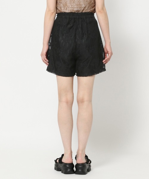 mysty woman（ミスティウーマン）の「【セットアップ着用可】レーシーショートパンツ 574581（その他パンツ・レディース・ブラック/オフホワイト・FREE）」の11枚目の写真