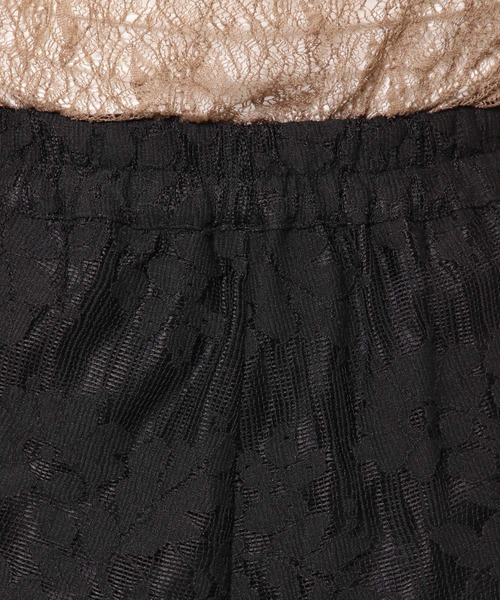 mysty woman（ミスティウーマン）の「【セットアップ着用可】レーシーショートパンツ 574581（その他パンツ・レディース・ブラック/オフホワイト・FREE）」の10枚目の写真