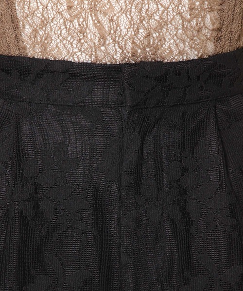 mysty woman（ミスティウーマン）の「【セットアップ着用可】レーシーショートパンツ 574581（その他パンツ・レディース・ブラック/オフホワイト・FREE）」の9枚目の写真