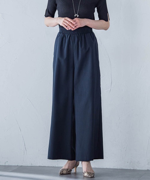 LAUTREAMONT（ロートレアモン）の「【WEB限定】フィルムストライプイージーパンツ ≪手洗い可能≫（その他パンツ・レディース・ダークネイビー/グレー系その他・7号/9号/11号）」の2枚目の写真