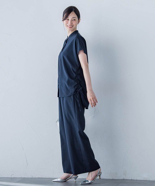 LAUTREAMONT（ロートレアモン）の「【WEB限定】フィルムストライプイージーパンツ ≪手洗い可能≫（その他パンツ・レディース・ダークネイビー/グレー系その他・7号/9号/11号）」の5枚目の写真