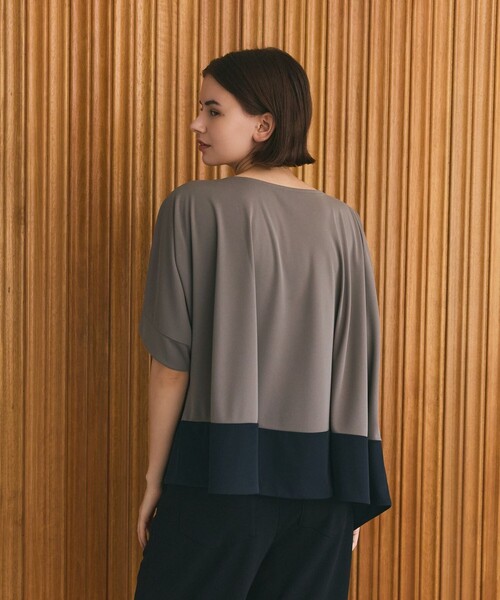 GRACE CLASS（グレースクラス）の「バイカラーアシメトップ（Tシャツ/カットソー・レディース・カーキ/ブラック・36）」の4枚目の写真