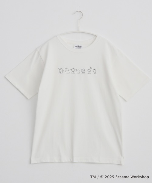 for/c(フォーシー)の「SESAME STREET / Tシャツ(UNISEX)【サスティナブル】(Tシャツ/カットソー・レディース・オフホワイト/スミクロ・4/3/2/1)」の15枚目の写真
