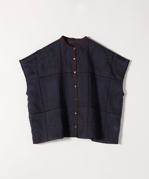 新品　SHIPS シフリーエンブロイダリーブラウス　刺繍レース　黒　カットワーク 新品 SHIPS シフリーエンブロイダリーブラウス 刺繍レース 黒