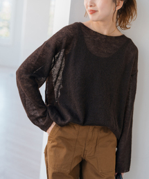 Spick & Span（スピックアンドスパン）の「《追加》ルーズモヘヤミックスボートネックニット（ニット/セーター・レディース）」