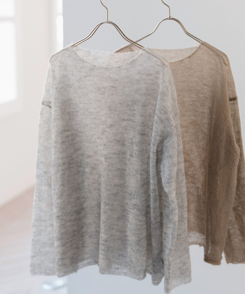 セール】《追加》ルーズモヘヤミックスボートネックニット（ニット