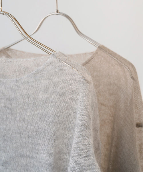 Spick & Span(スピックアンドスパン)の「《追加》ルーズモヘヤミックスボートネックニット(ニット/セーター・レディース・ライトグレー/ブラウン/ベージュ系その他/ライトグリーン/モカ・FREE)」の6枚目の写真